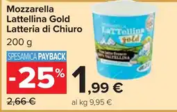 Carrefour Market Mozzarella Lattellina Gold offerta