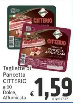 Paghi Poco Tagliette di Pancetta CITTERIO offerta