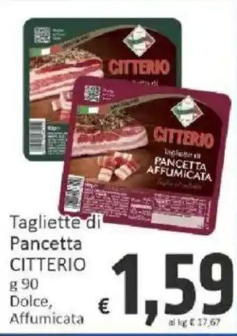 Paghi Poco Tagliette di Pancetta CITTERIO offerta