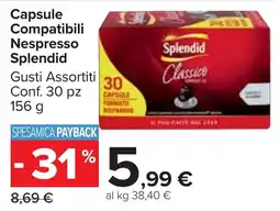 Carrefour Market Capsule Compatibili Nespresso Splendid offerta