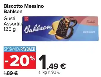 Carrefour Market Biscotto Messino Bahlsen offerta