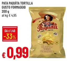 Galassia Paquita Tortilla Gusto Formaggio offerta