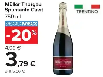 Carrefour Market Müller Thurgau Spumante Cavit offerta
