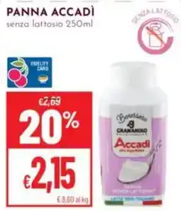 Pan Panna Accadi senza lattosio offerta