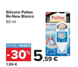 Carrefour Market Silicone Pattex Re-New Bianco offerta