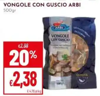 Pan Vongole con guscio Arbi offerta