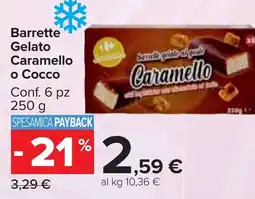Carrefour Market Barrette Gelato Caramello offerta