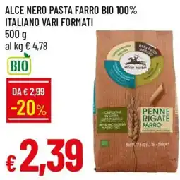 Galassia ALCE NERO PASTA FARRO BIO 100% ITALIANO offerta