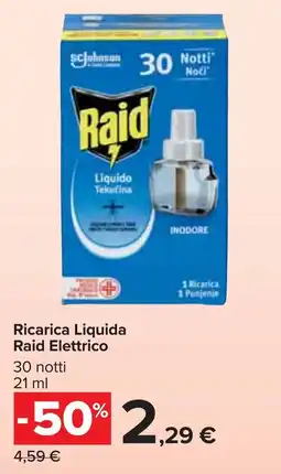 Carrefour Market Ricarica Liquida Raid Elettrico offerta