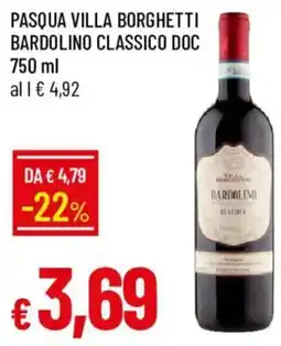 Galassia Pasqua Villa Borghetti Bardolino Classico DOC offerta