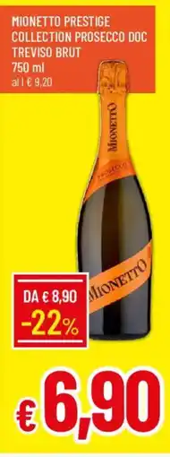 Galassia Mionetto Prestige Collection Prosecco Doc Treviso Brut offerta