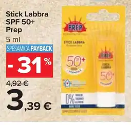 Carrefour Market Stick Labbra SPF 50+ Prep offerta