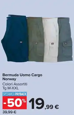Carrefour Market Bermuda Uomo Cargo Norway offerta