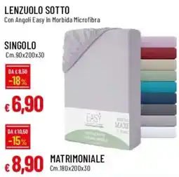 Galassia LENZUOLO SOTTO Con Angoli Easy In Morbida Microfibra offerta