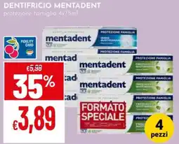 Pan DENTIFRICIO MENTADENT offerta