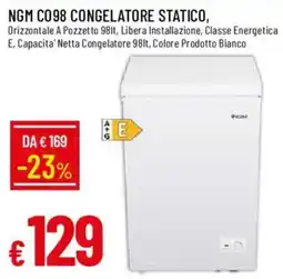 Galassia NGM CO98 CONGELATORE STATICO offerta