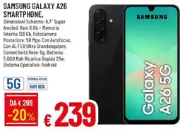 Galassia SAMSUNG GALAXY A26 SMARTPHONE offerta