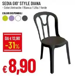 Galassia SEDIA GIO' STYLE DIANA offerta