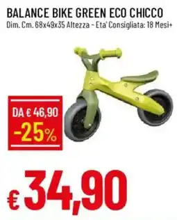 Galassia BALANCE BIKE GREEN ECO CHICCO offerta