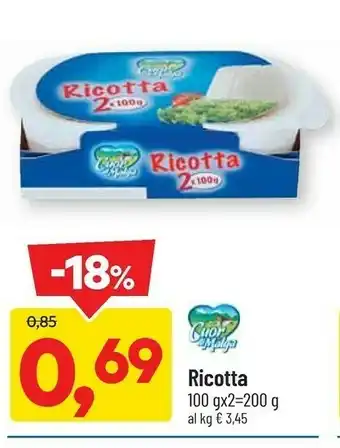 DPiù Ricotta offerta