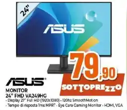 Ipercoop ASUS MONITOR 24" FHD VA249HG offerta