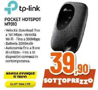 Ipercoop tp-link POCKET HOTSPOT M7010 offerta