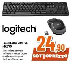 Ipercoop logitech TASTIERA+MOUSE MK270 offerta