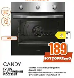 Ipercoop CANDY FORNO MULTIFUNZIONE offerta
