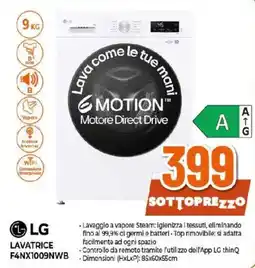 Ipercoop LAVATRICE LG F4NX1009NWB offerta