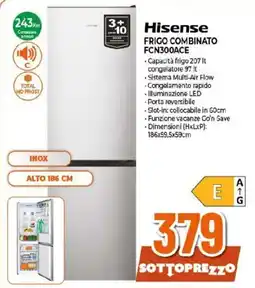 Ipercoop Hisense FRIGO COMBINATO FCN300ACE offerta