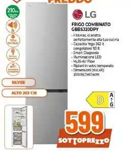 Ipercoop LG FRIGO COMBINATO GBBSJ20DPY offerta