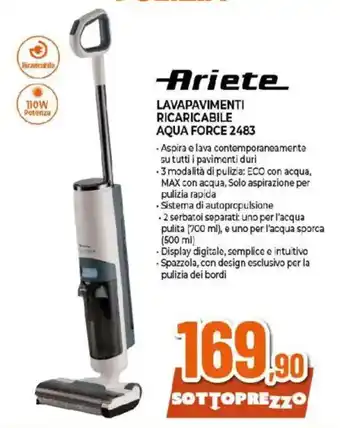 Ariete LAVAPAVIMENTI RICARICABILE AQUA FORCE 2483