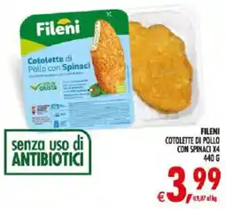 Deco Iperstore Fileni Cotolette di Pollo con Spinaci offerta