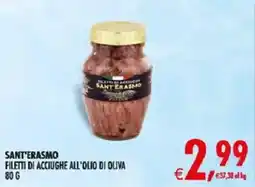 Deco Iperstore SANT'ERASMO FILETTI DI ACCIUGHE ALL'OLIO DI OLIVA offerta