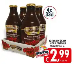 Deco Iperstore BOTTEGA DI SICILIA Salsa di pomodoro ciliegino offerta