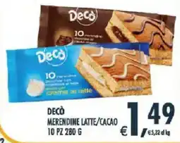Deco Iperstore DECÒ MERENDINE LATTE/CACAO offerta