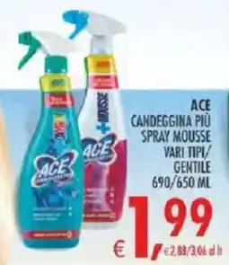 Deco Iperstore ACE CANDEGGINA PIÙ SPRAY MOUSSE offerta