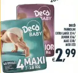 Deco Iperstore Decò Baby Pannolini Maxi offerta