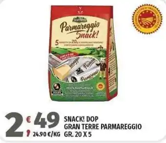Vivo Supermercati Snack! dop gran terre parmareggio offerta