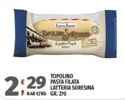 Vivo Supermercati Topolino pasta filata latteria soresina offerta