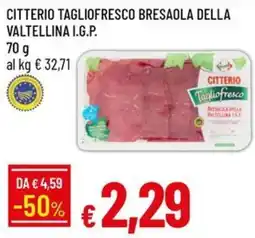 IperFamila CITTERIO Tagliofresco Bresaola della Valtellina I.G.P. offerta