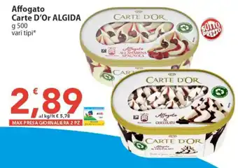 Sidis Affogato Carte D'Or ALGIDA offerta