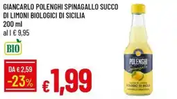 IperFamila Giancarlo Polenghi Spinagallo Succo di Limoni Biologici di Sicilia offerta