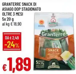 IperFamila GranTerre Snack di Asiago DOP Stagionato offerta