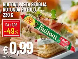 IperFamila Buitoni Pasta Sfoglia Rotonda Rotolo offerta