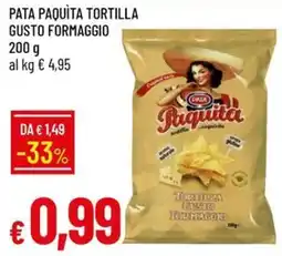 IperFamila Pata Paquita Tortilla Gusto Formaggio offerta