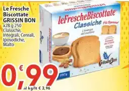 Sidis Le Fresche Biscottate Classiche Grissin Bon offerta