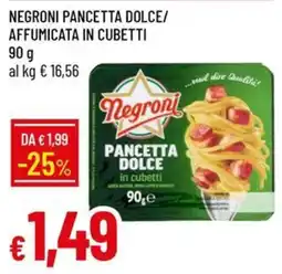 IperFamila Negroni Pancetta Dolce offerta