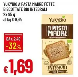 IperFamila YukyBio A Pasta Madre Fette Biscottate Bio Integrali offerta