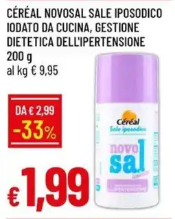 IperFamila Céréal novosal sale iposodico iodato da cucina, gestione dietetica dell'ipertensione offerta